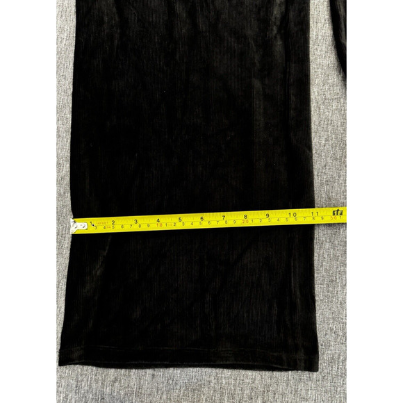 Soft Surroundings Pants Velvet Velour Wide Leg Pull on Black 1x (18w/20w) - Picture 6 of 9